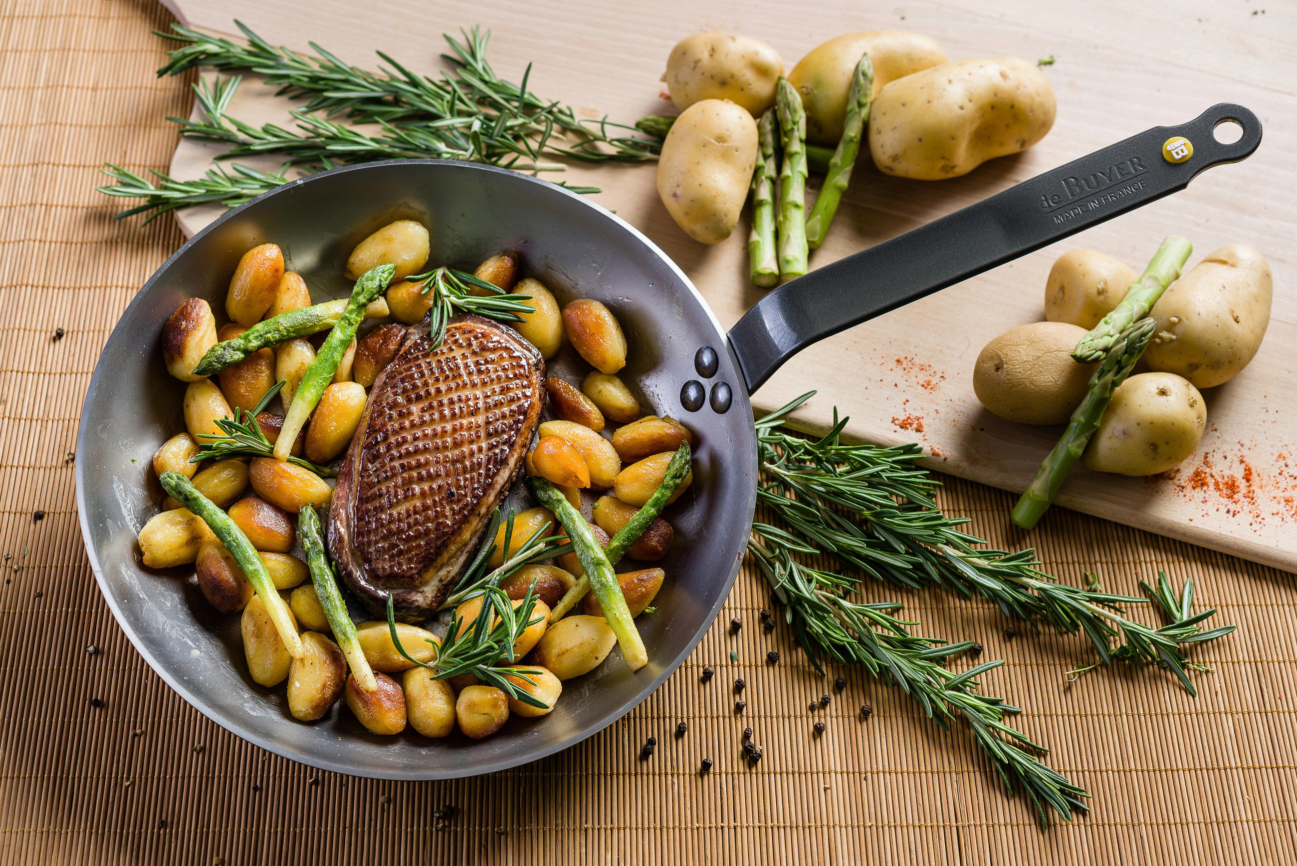 Thumbnail - De Buyer Steakpfanne-Set DE Buyer, Silber, Metall, backofengeeignet, kratzfest, Kochen, Pfannen, Bratpfannen