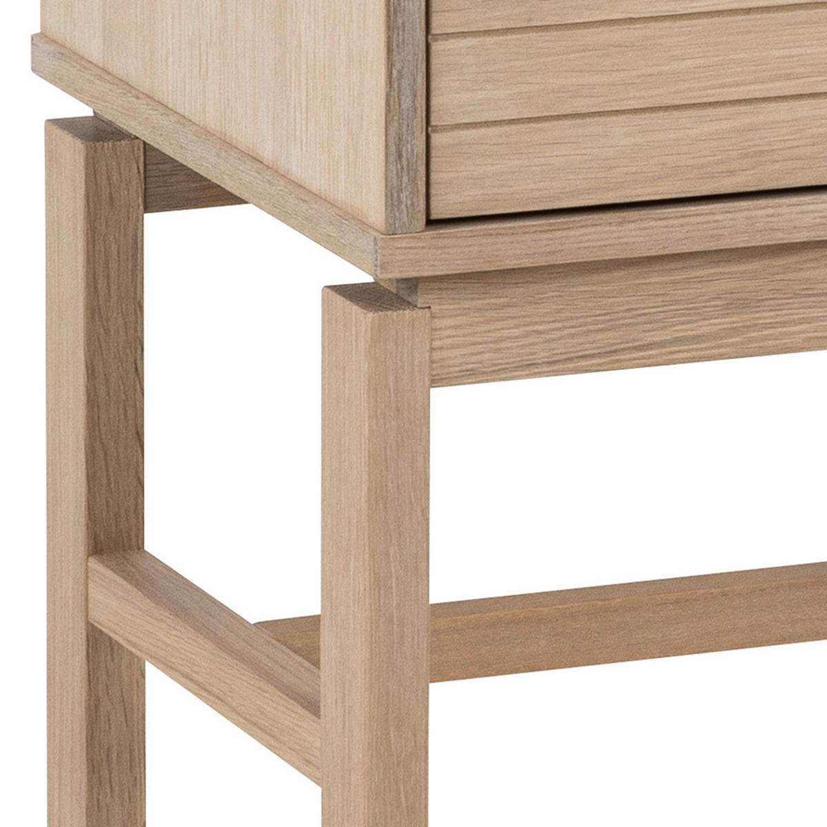 VISOKA KOMODA, barve hrasta  - barve hrasta/bela, Design, leseni material/les (90,8/150/40cm) - Livetastic