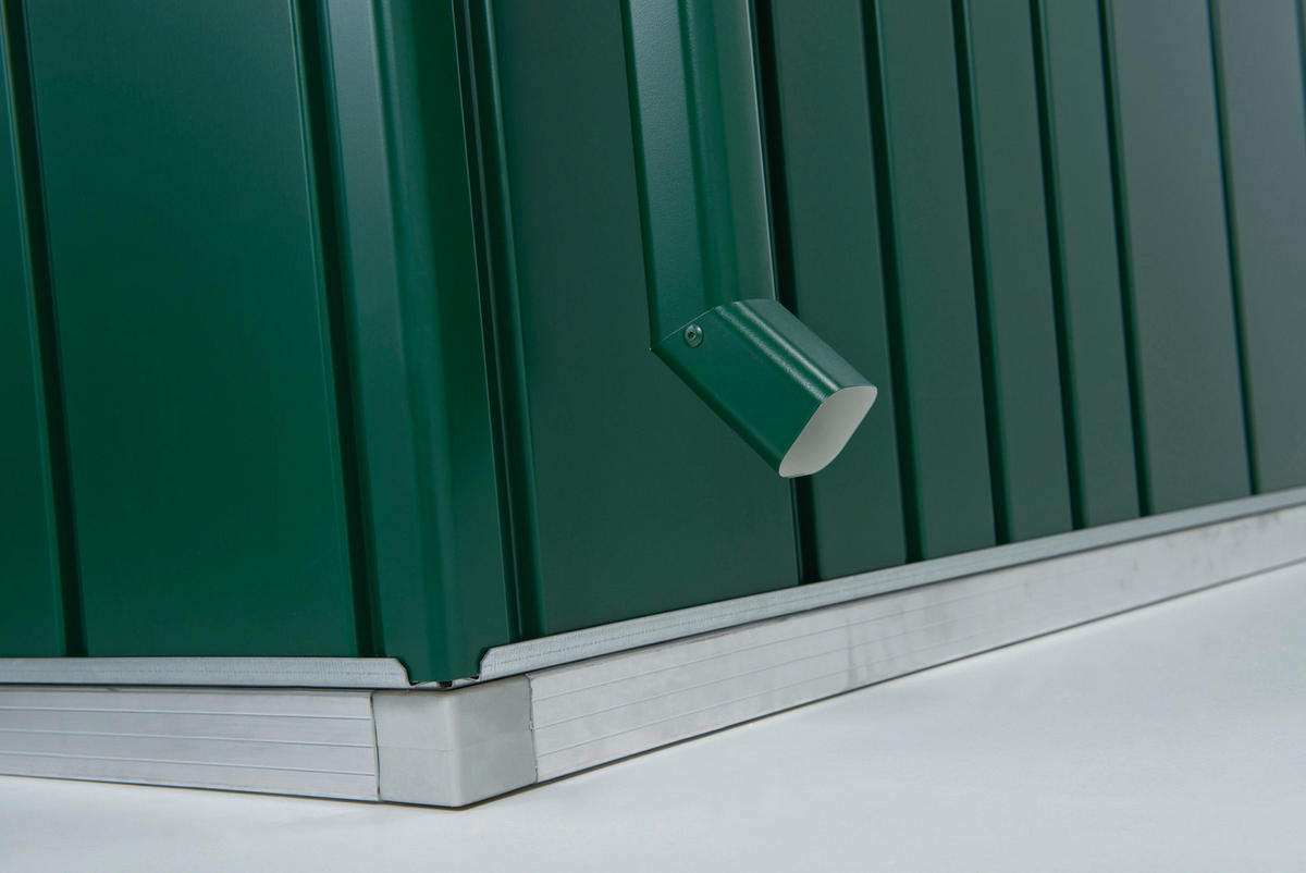 REGENFALLROHR-SET - Grün, Design, Metall (4/170/4cm) - Biohort