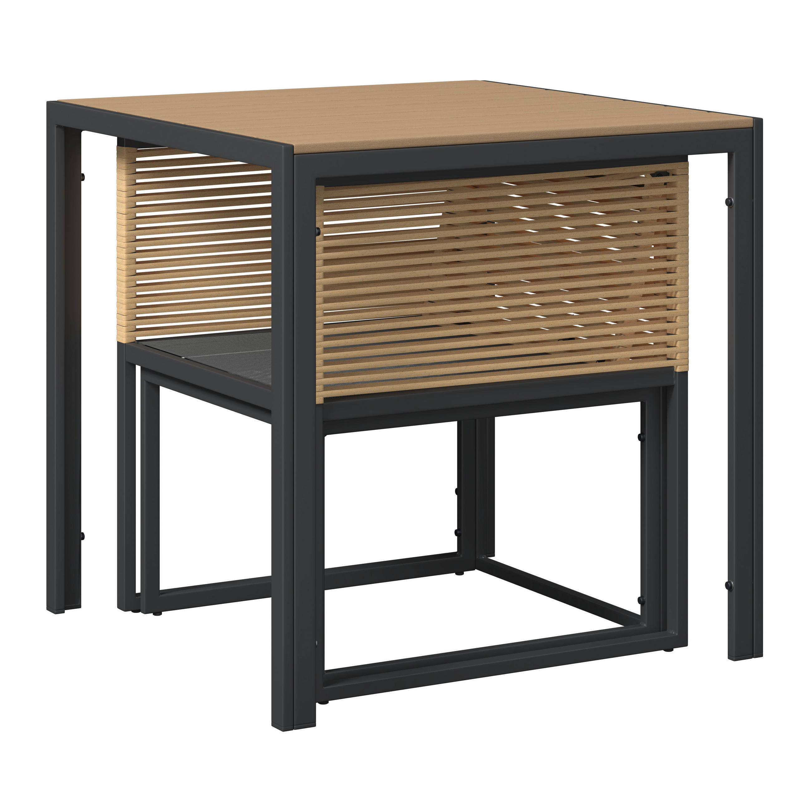 Thumbnail - Ambia Garden Balkonset, Anthrazit, Gelb, Dunkelgrau, Metall, Kunststoff, Textil, 3-teilig, Füllung: Schaumstoffflocken, ...