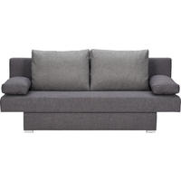 ROZKLADACIA POHOVKA, textil, sivá, tmavosivá - sivá/hliníková, Design, textil/plast (190/74-86/80cm) - Carryhome