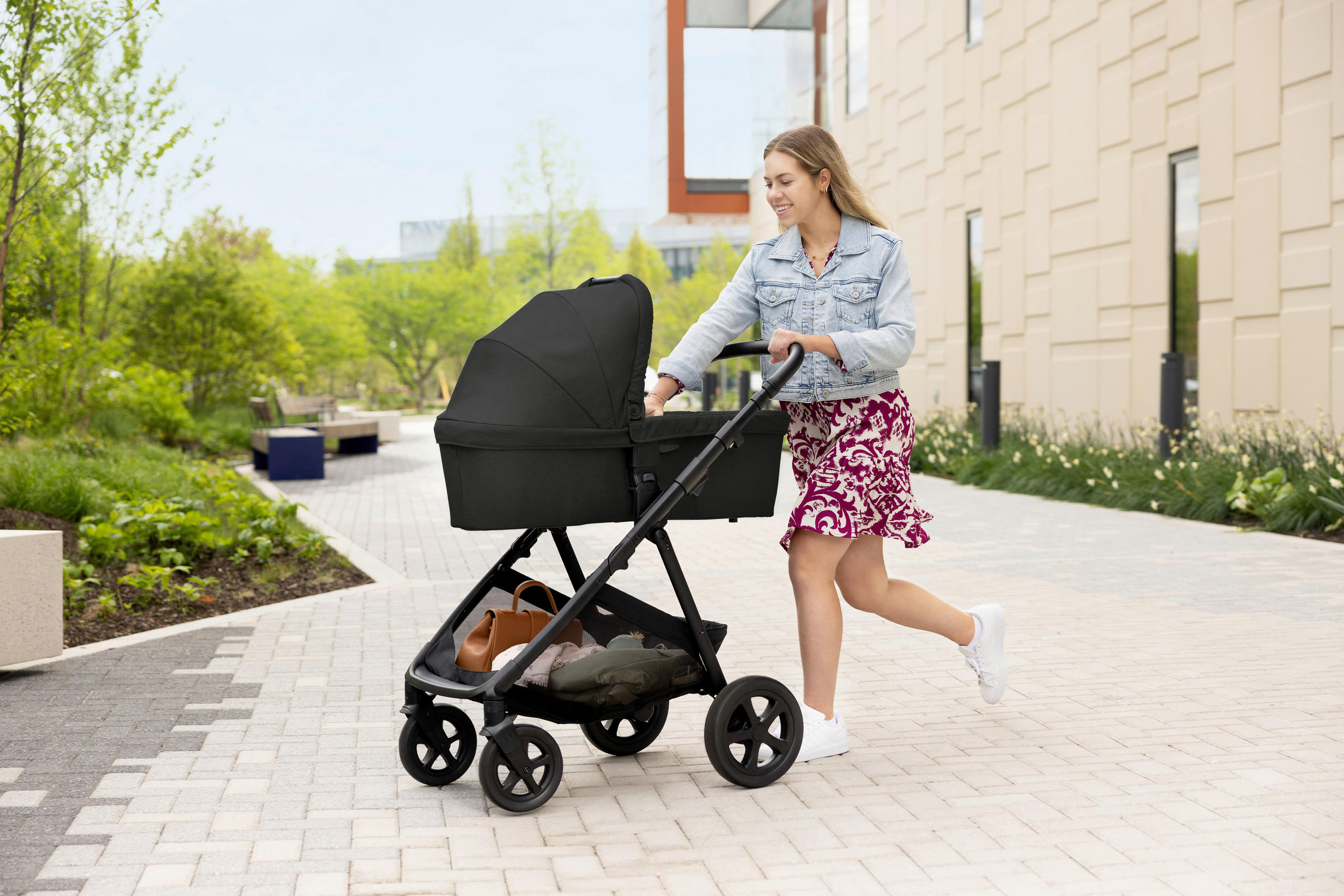 KINDERWAGENSET  Near2Me DLX 3in1  Midnight  - Schwarz, Basics, Textil/Metall (95/62,7/120cm) - Graco