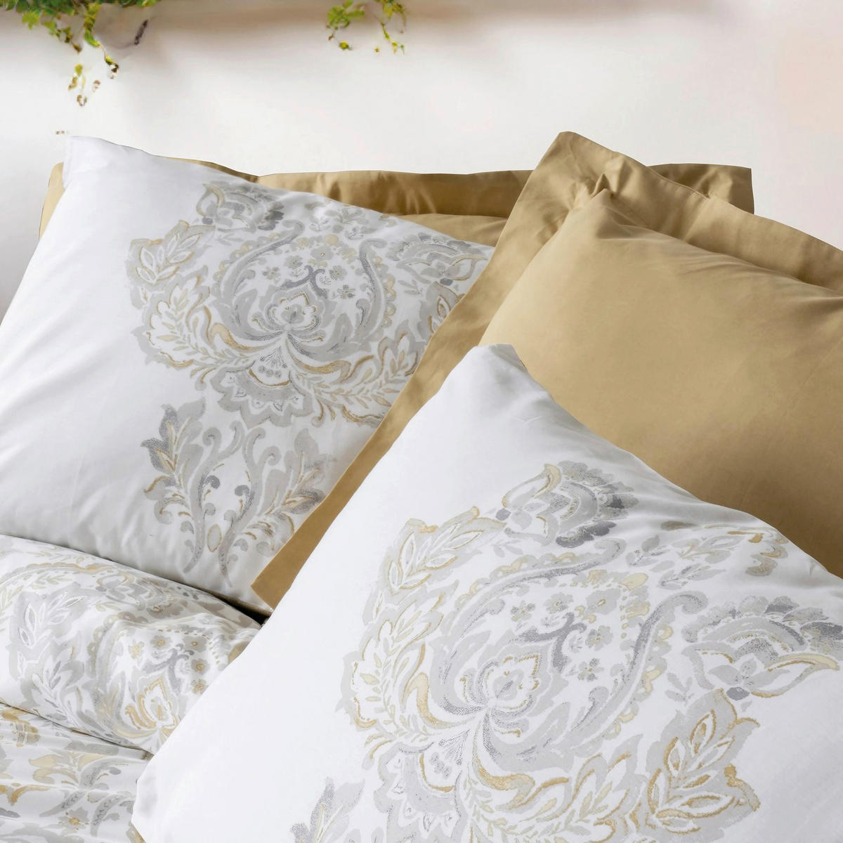 BETTWÄSCHE 155/220 cm  - Senfgelb/Multicolor, Basics, Textil (155/220cm)