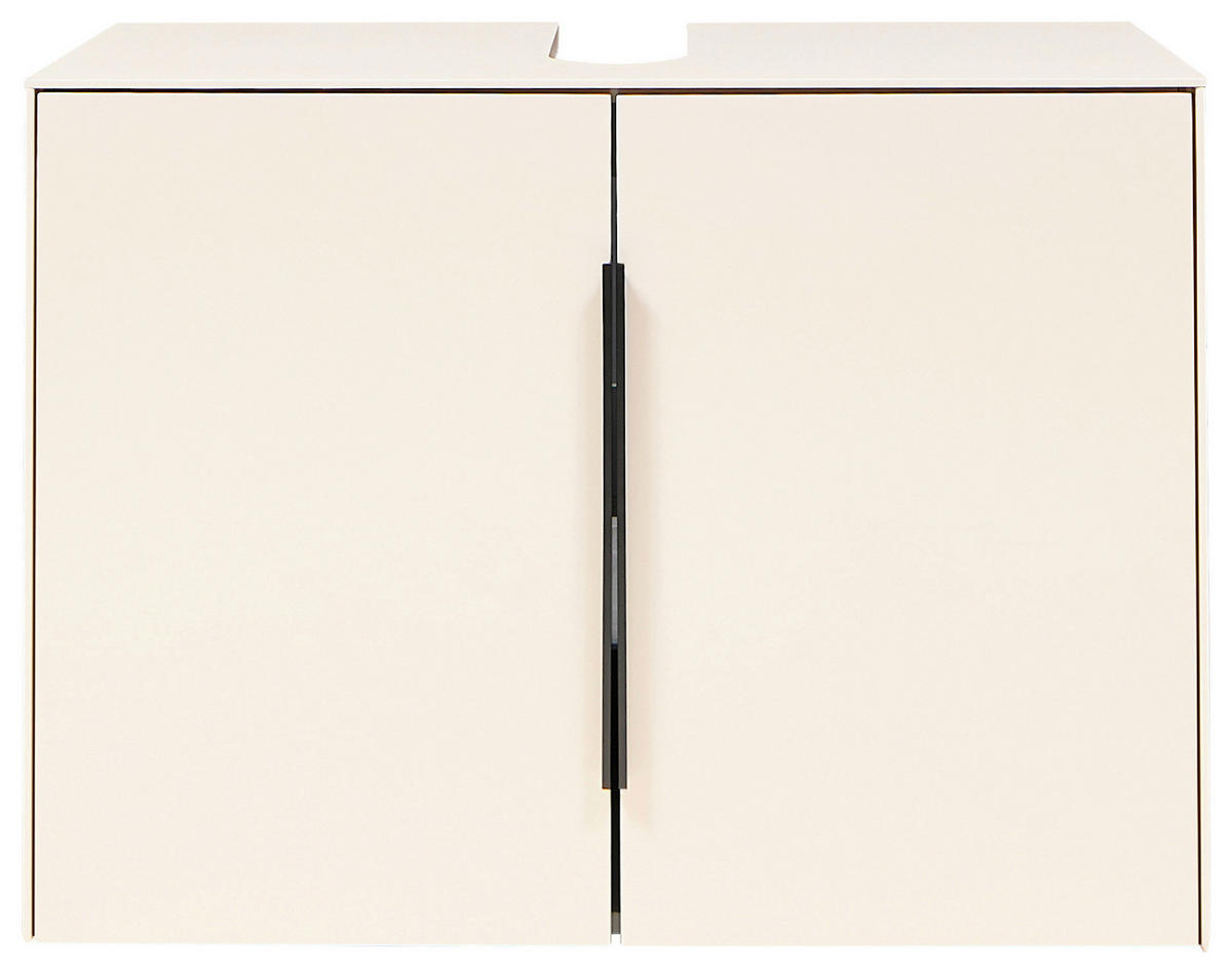WASCHBECKENUNTERSCHRANK 80/60/33 cm  - Kaschmir/Schwarz, Design, Holzwerkstoff/Kunststoff (80/60/33cm) - home24