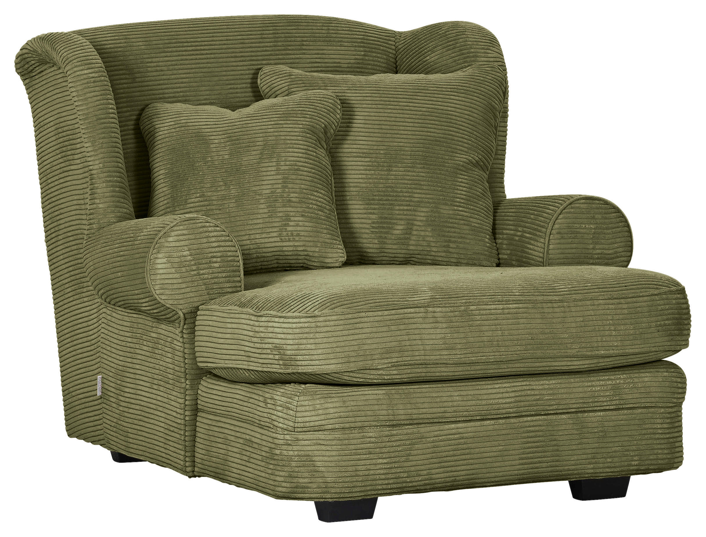 XXL KŘESLO, textil, tmavě zelená - tmavě hnědá/tmavě zelená, Design, dřevo/textil (121/100/140cm) - Ambia Home