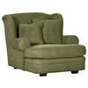 XXL-SESSEL in Cord Dunkelgrün  - Dunkelgrün/Beige, Design, Holz/Textil (121/100/140cm) - Ambia Home