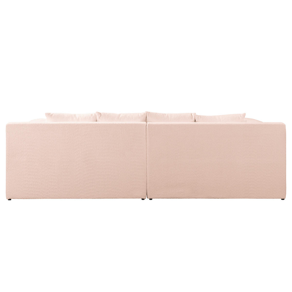 ECKSOFA Naomi in Chenille Rosa Rückenkissen  284/243 cm  - Schwarz/Rosa, Design, Kunststoff/Textil (284/243cm) - P & B