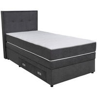 BOXSPRING KREVET 90/200 cm     tamno siva  - tamno siva/crna, Moderno, drvni materijal/tekstil (90/200cm) - Hom`in