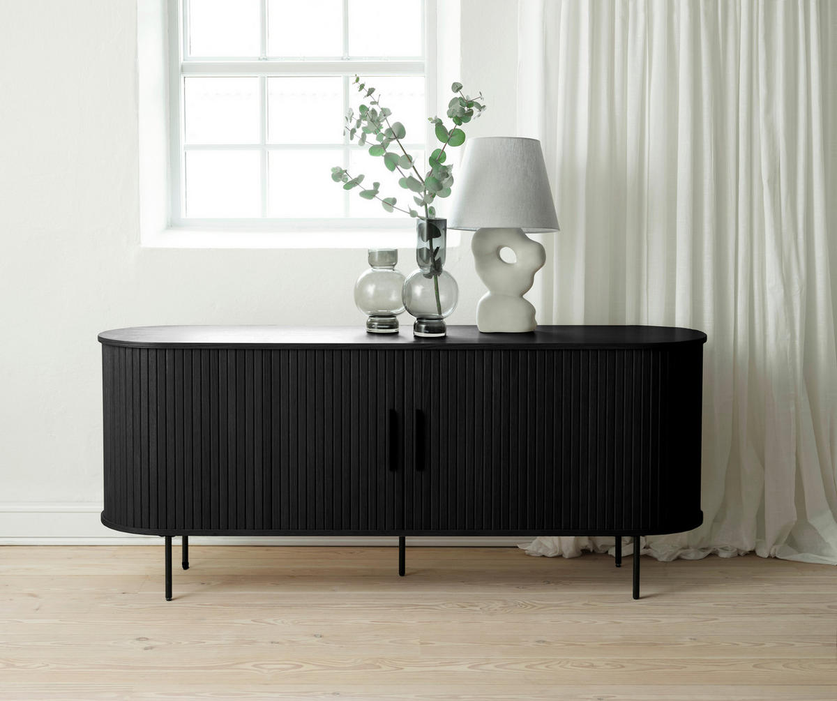 SIDEBOARD Schwarz  180/76/45 cm  - Schwarz, Trend, Holz/Holzwerkstoff (180/76/45cm) - Xora