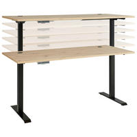 ÍRÓASZTAL 160/72/77 cm  - grafitszürke/Artisan tölgy, Modern, faalapú anyag/fém (160/72/77cm) - Voleo