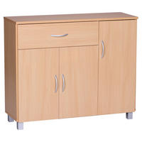 TÁLALÓSZEKRÉNY 90/75/30 cm  - bükk/szürke, Konventionell, faalapú anyag (90/75/30cm) - MID.YOU
