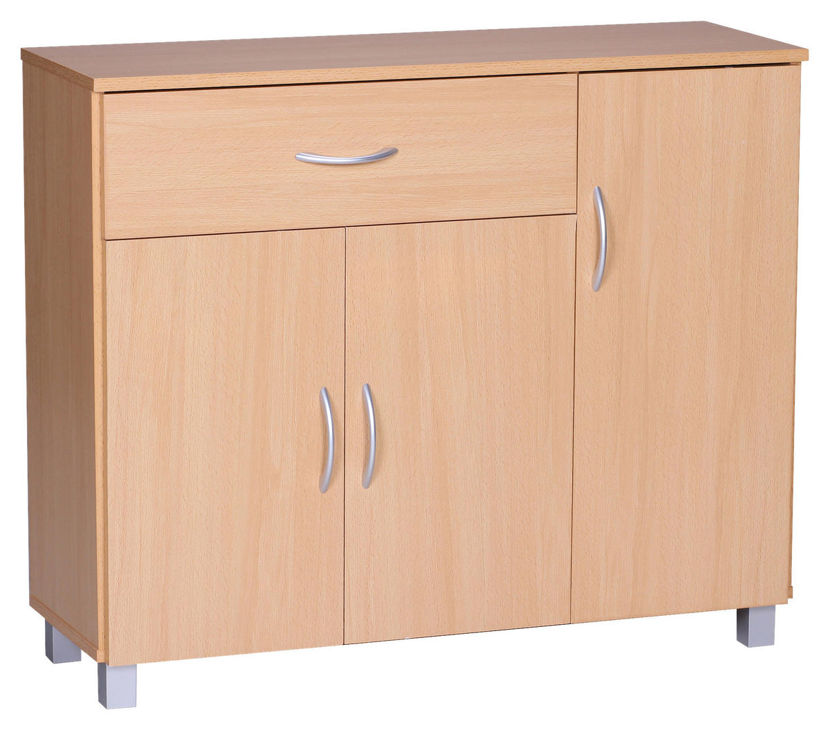 TÁLALÓSZEKRÉNY 90/75/30 cm  - bükk/szürke, Konventionell, faalapú anyag (90/75/30cm) - MID.YOU