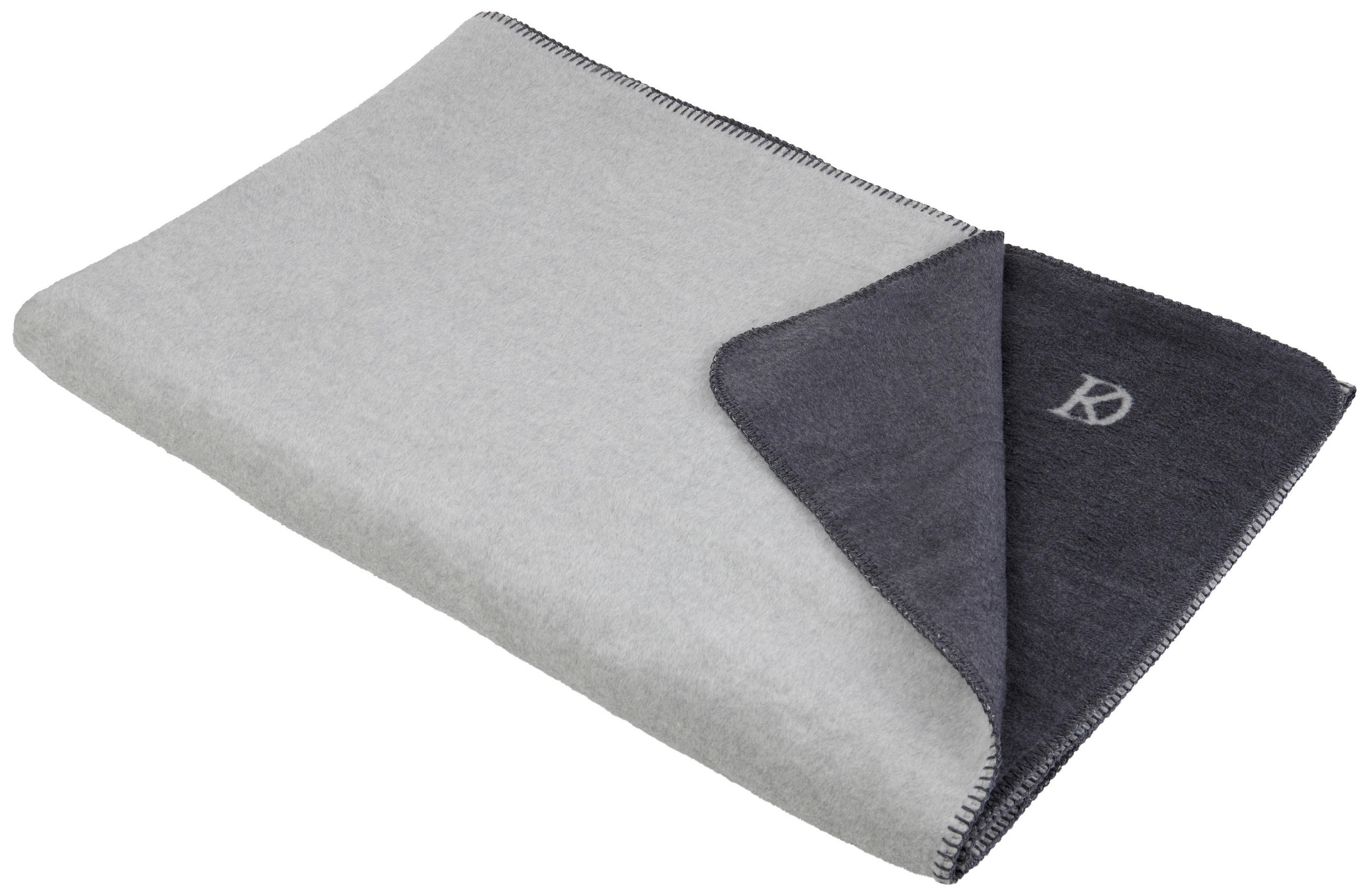 WOHNDECKE FRAME 150/200 cm  - Anthrazit/Silberfarben, Design, Textil (150/200cm) - Dieter Knoll