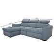 ECKSOFA Graphitfarben Webstoff  - Schwarz/Graphitfarben, Design, Kunststoff/Textil (179/240cm) - Carryhome