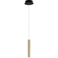 LED-PENDELLEUCHTE Prado 3,7/200 cm   - Messingfarben/Schwarz, Basics, Metall (3,7/200cm) - Fabas Luce