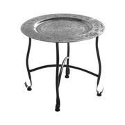 ODKLÁDACÍ STOLEK, barvy stříbra - barvy stříbra, Lifestyle, kov (41/36cm) - Ambia Home