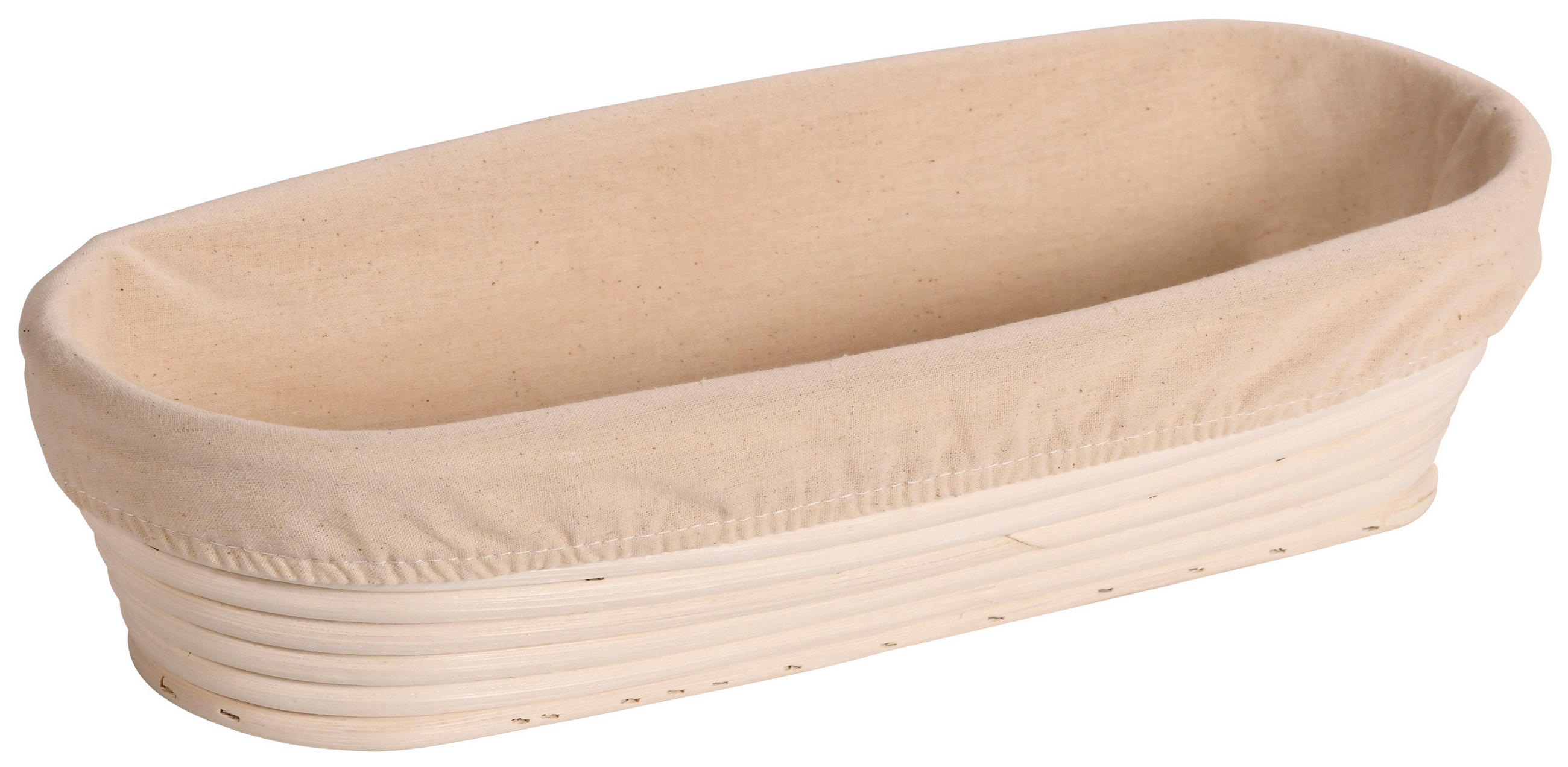 KOŠARA ZA VZHAJANJE TESTA     35,0/15,0/8,0 cm         - krem barve/bež, Basics, tekstil/les (35,0/15,0/8,0cm) - Kesper