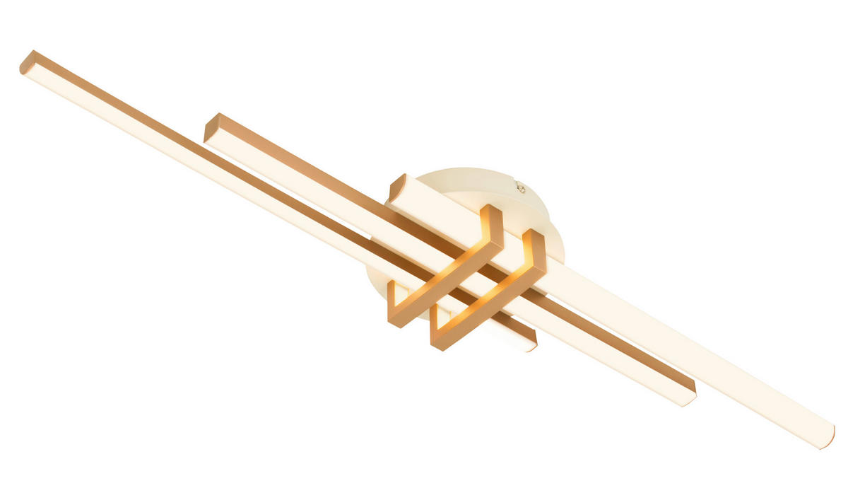 LED-DECKENLEUCHTE 78,5/16/7,5 cm   - Greige/Cappuccino, Design, Kunststoff/Metall (78,5/16/7,5cm)