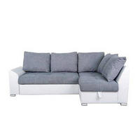 SJEDEĆA GARNITURA drvo, metal, tekstil  siva, bijela   - bijela/siva, Design, drvni materijal/drvo (240/150cm) - Xora