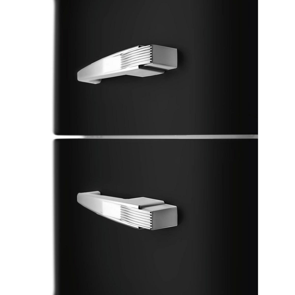 KÜHL-GEFRIER-KOMBINATION FAB32LBL5  - Schwarz, Basics, Metall (60/196,8/72,8cm) - SMEG