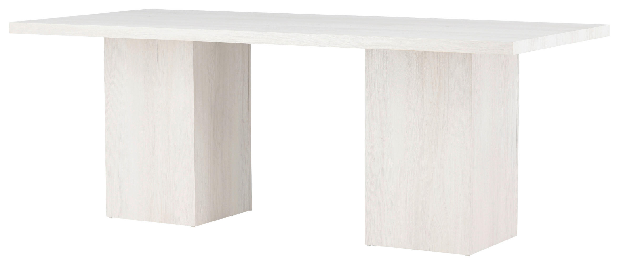 ESSTISCH Pappel furniert rechteckig Weiß  - Weiß, Design, Holz (200/90/75cm) - Livetastic