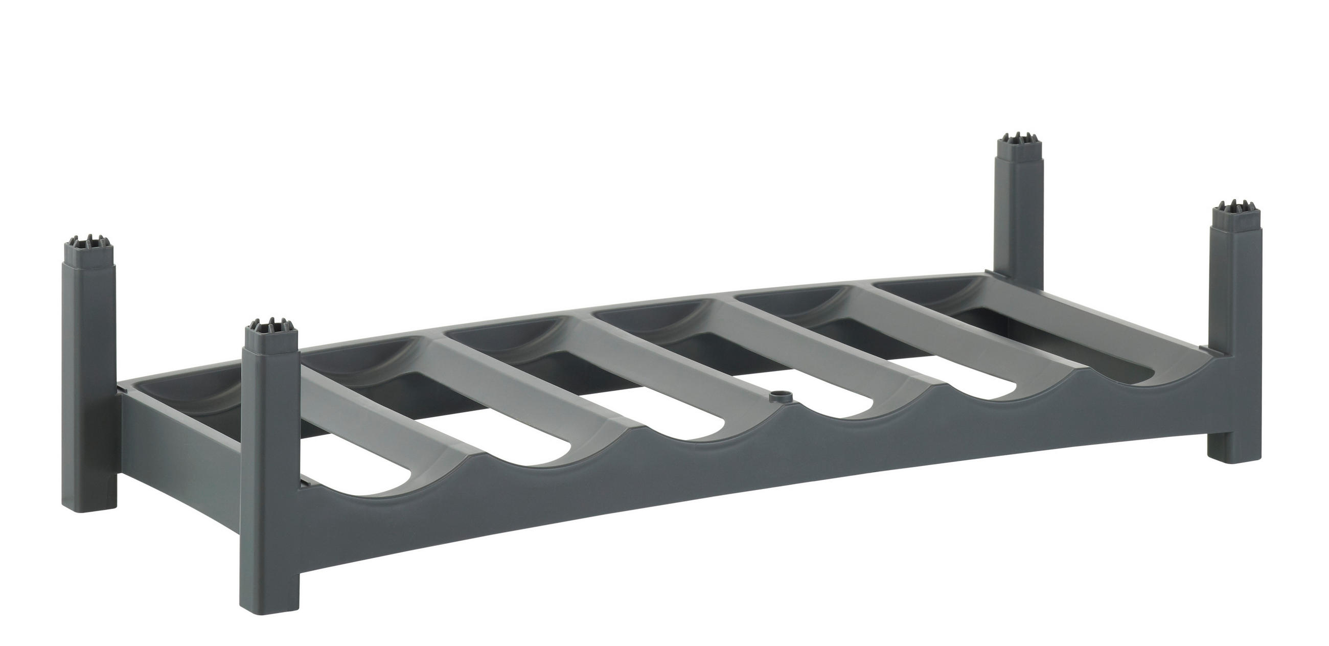 REGÁL NA LÁHVE - šedá, Basics, plast (60/22/14cm) - Rotho