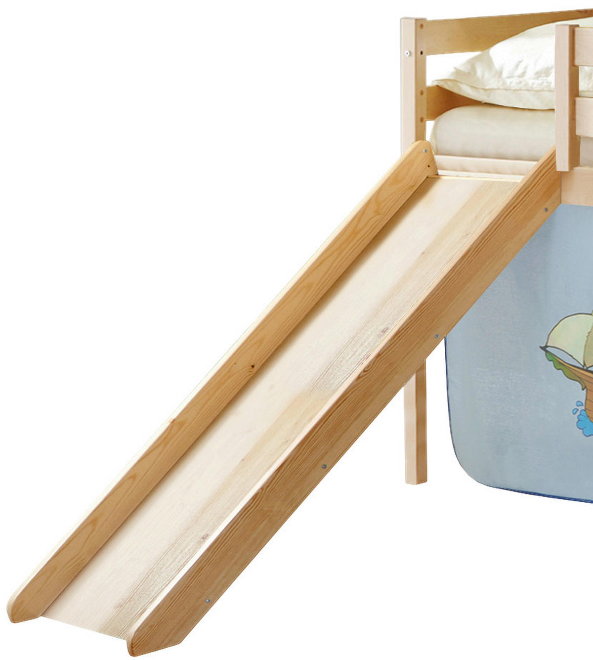 SPIELBETT Kiefer massiv 90/200 cm Blau, Kieferfarben  - Blau/Kieferfarben, Natur, Holz (90/200cm) - MID.YOU