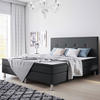 BOXSPRINGBETT 180/200 cm  in Anthrazit  - Anthrazit/Silberfarben, KONVENTIONELL, Textil/Metall (180/200cm) - MID.YOU