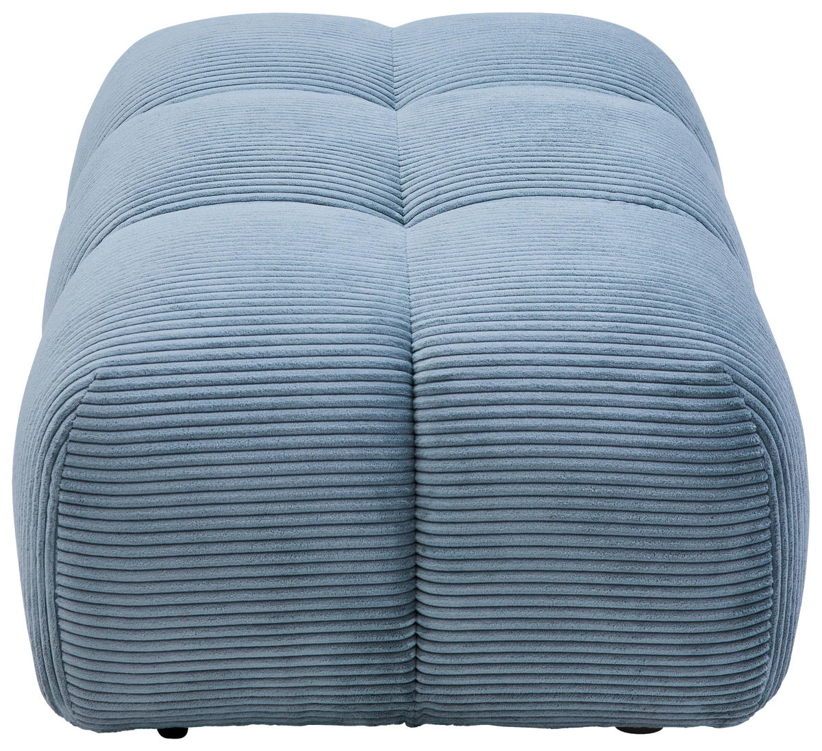 HOCKER Cord Pastellblau  - Pastellblau/Schwarz, KONVENTIONELL, Kunststoff/Textil (105/43/90cm) - Tom Tailor