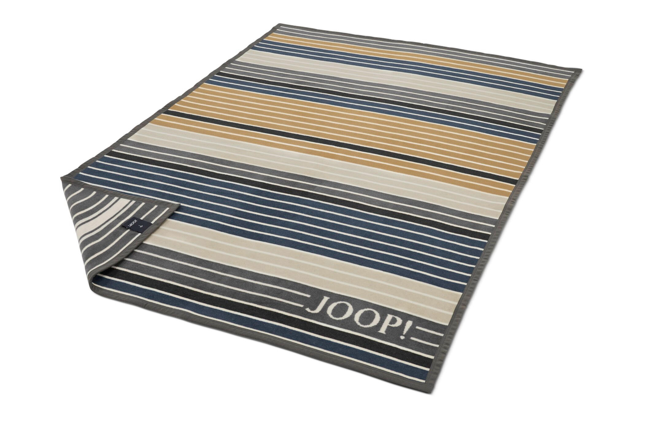 Joop! Wohndecke Outdoor Lifestyle Grau, Currygelb 125x170 cm