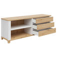 LOWBOARD  in 174/65/48 cm  - Weiß/Eiche Artisan, KONVENTIONELL, Holzwerkstoff/Kunststoff (174/65/48cm) - Hom`in