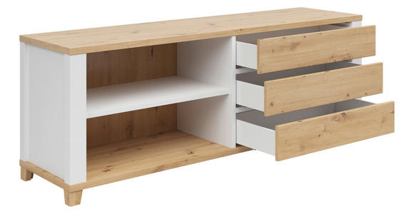 LOWBOARD in 174/65/48 cm - Weiß/Eiche Artisan, KONVENTIONELL, Holzwerkstoff/Kunststoff (174/65/48cm) - Hom`in