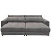 BIGSOFA in Cord Anthrazit  - Anthrazit/Schwarz, Konventionell, Holzwerkstoff/Kunststoff (292/90/194cm) - MID.YOU