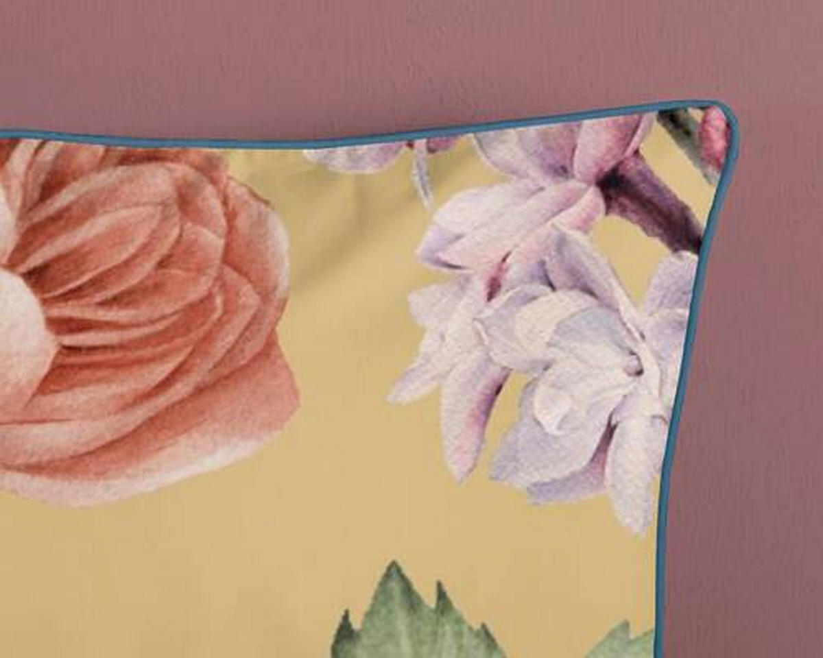 WENDEBETTWÄSCHE Fiori Satin 135/200 cm  - Gelb/Goldfarben, Natur, Textil (135/200cm)