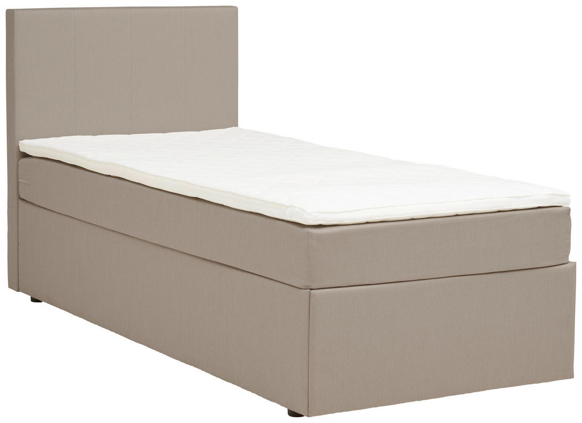 BOXBETT 90/200 cm  in Sandfarben  - Sandfarben/Schwarz, Basics, Kunststoff/Textil (90/200cm) - P & B