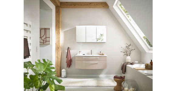 BADEZIMMER 3-teilig  in 120 cm  - Chromfarben/Kaschmir, MODERN, Glas/Holzwerkstoff (120cm) - Novel