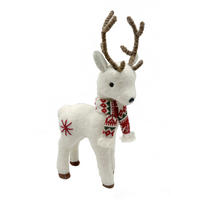 CĂPRIOARĂ DECORATIVĂ - crem, Lifestyle, plastic/textil (23/12/41cm) - X-Mas