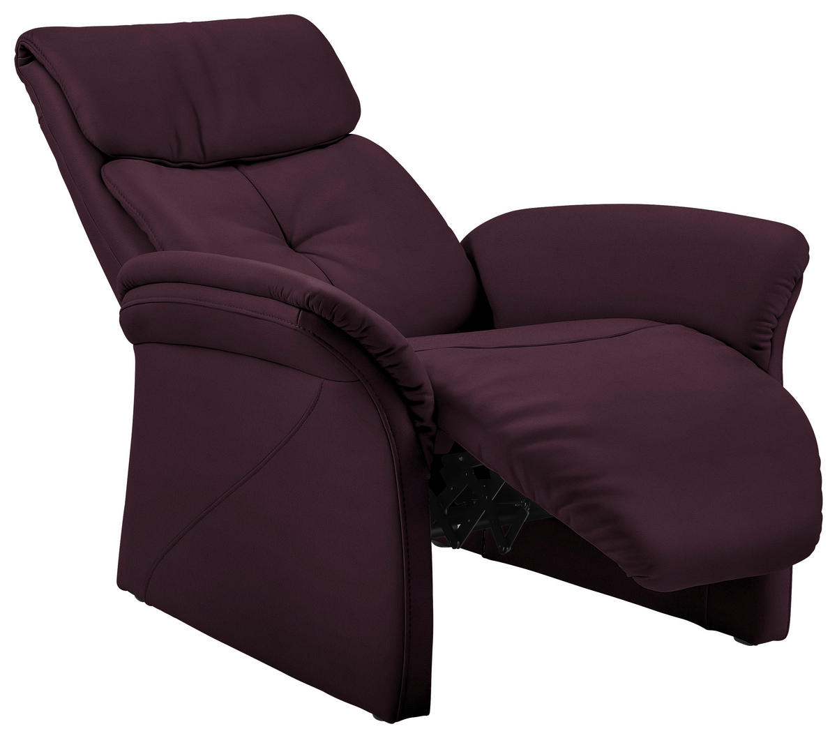 FERNSEHSESSEL  mit Relaxfunktion Echtleder Violett  - Violett/Schwarz, KONVENTIONELL, Leder/Kunststoff (88/107/91cm) - Himolla Komfortklass