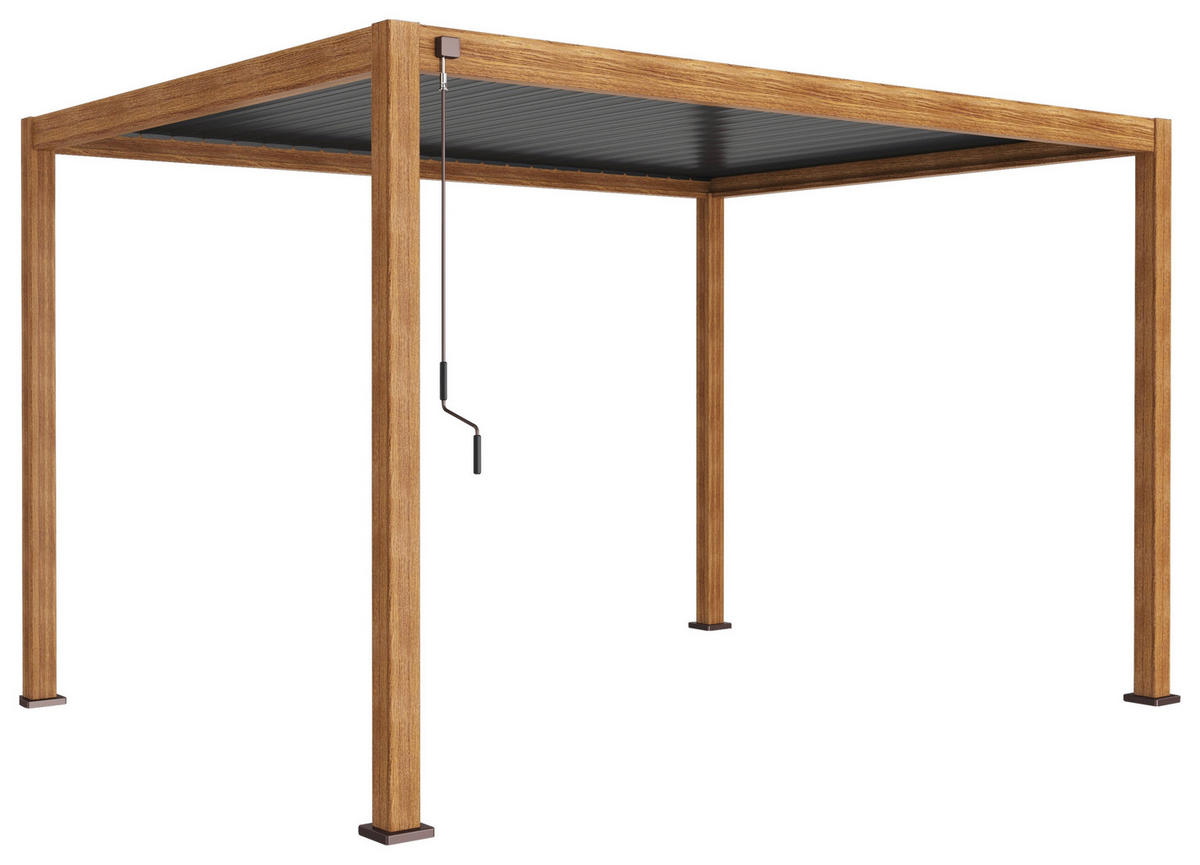 PERGOLA velikost: 400/250/300 cm - hnedá/antracitová, Modern, kov (400/250/300cm) - Gardenson