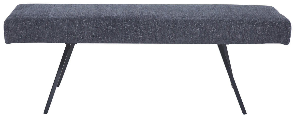 SITZBANK in Metall, Textil Dunkelgrau  - Dunkelgrau/Schwarz, KONVENTIONELL, Textil/Metall (140/49/47cm) - MID.YOU
