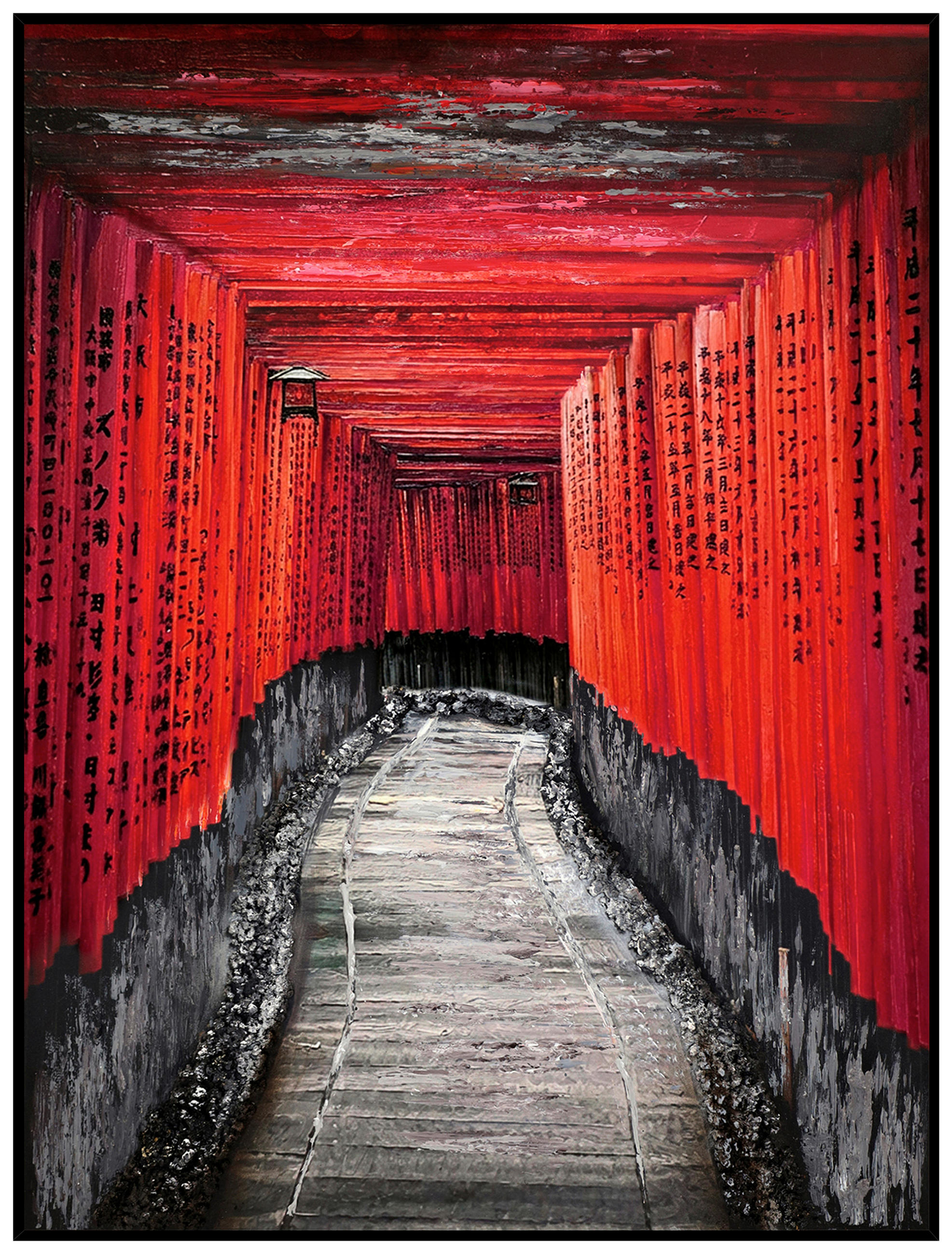 ÖLGEMÄLDE Städte, Architektur 60/80 cm  - Multicolor/Schwarz, Design, Holzwerkstoff/Textil (60/80cm) - Monee