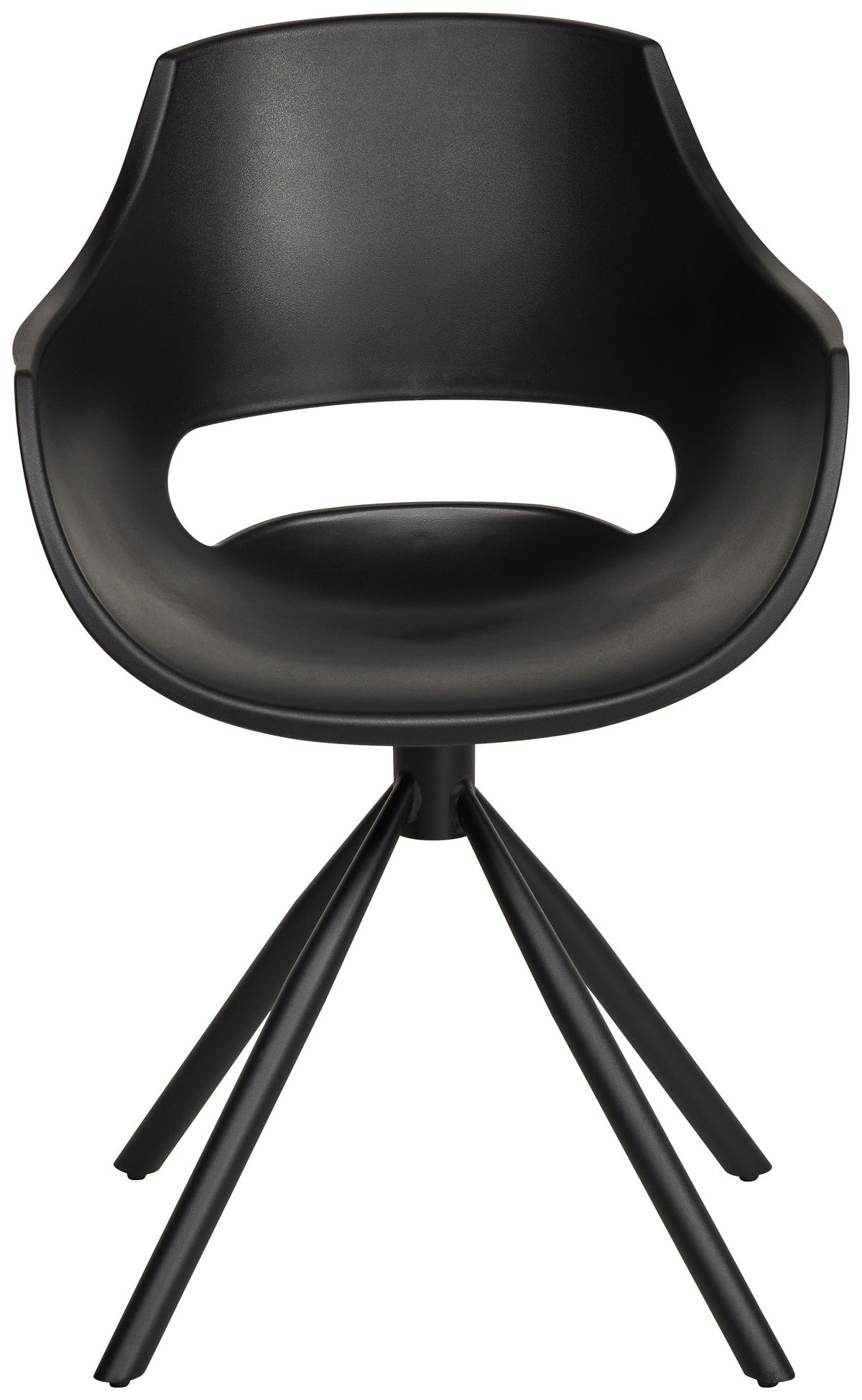 ARMLEHNSTUHL  in Eisen matt  - Schwarz, MODERN, Kunststoff/Metall (58/88/58cm) - MID.YOU