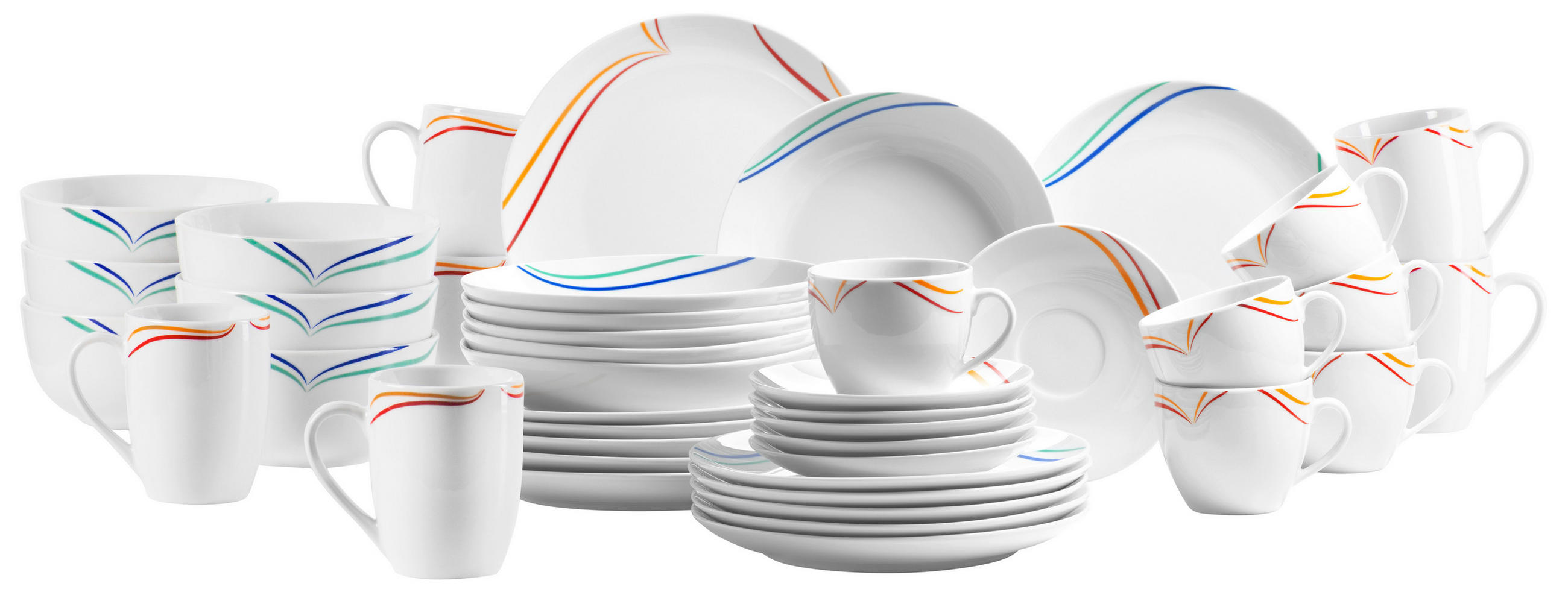 KOMBISERVICE Weiß Ciliana 42-teilig 6 Personen  - Weiß, Basics, Keramik - Mäser