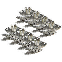 BAUMKERZENHALTER Silberfarben  - Silberfarben, Basics, Metall