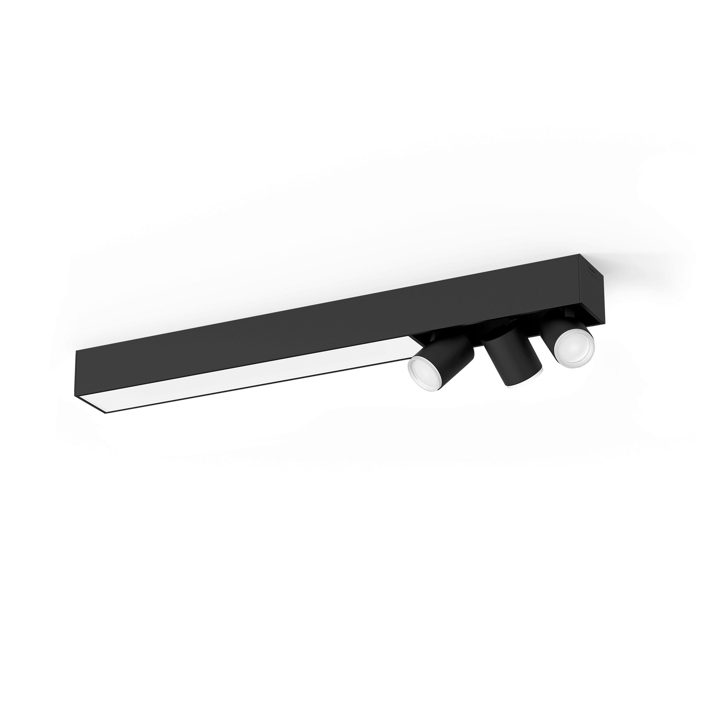 LED-DECKENLEUCHTE  78,20/12,70/8,50 cm   - Schwarz, Design, Metall (78,20/12,70/8,50cm) - Philips HUE