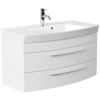 UMIVAL. ENOTA Z UMIVALNIKOM  - bela, Trend, kamen/kovina (100cm) - MID.YOU