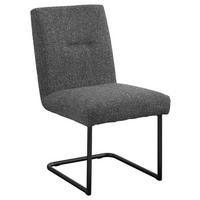 SCHWINGSTUHL  in Eisen Webstoff  - Anthrazit/Schwarz, Design, Textil/Metall (51,5/92,5/65cm) - SetOne by Musterring