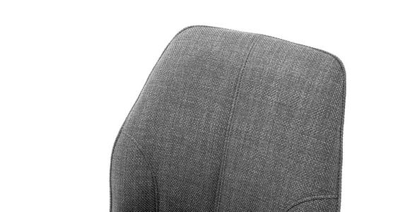 STUHL Webstoff Grau - Schwarz/Grau, Design, Textil/Metall (49/87/61cm) - Carryhome