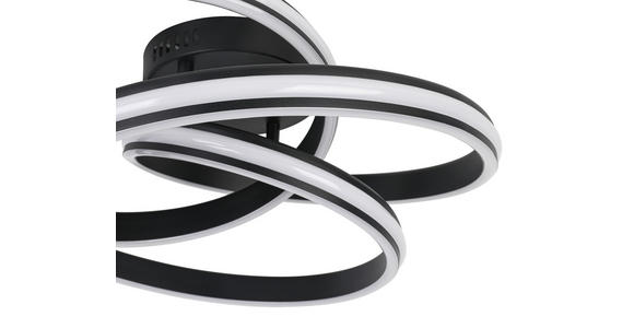 LED-DECKENLEUCHTE 48/52/23 cm   - Schwarz/Weiß, Design, Kunststoff/Metall (48/52/23cm) - Novel