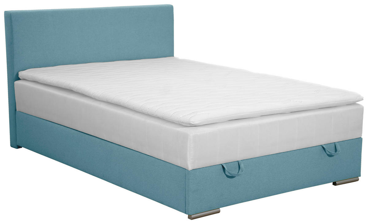 BOXBETT 120/200 cm  in Petrol  - Chromfarben/Petrol, KONVENTIONELL, Kunststoff/Textil (120/200cm) - Carryhome